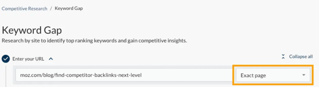 Keyword Gap
