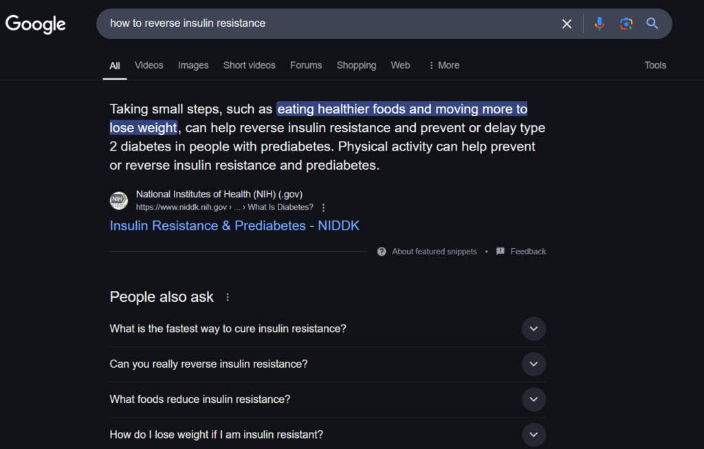How to reverse insulin resistance