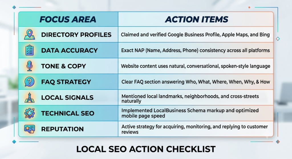 Voice Search Optimization Checklist 2026